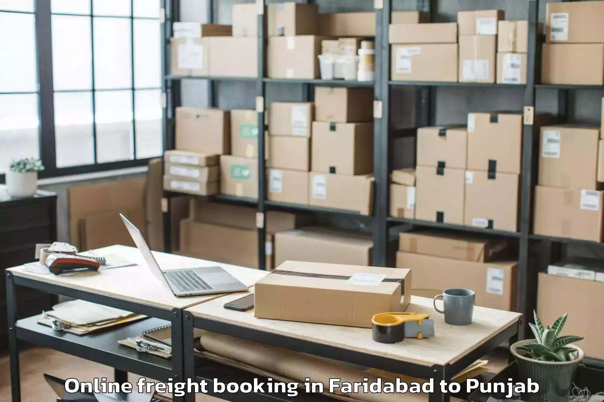 Quality Faridabad to Sunam Online Freight Booking